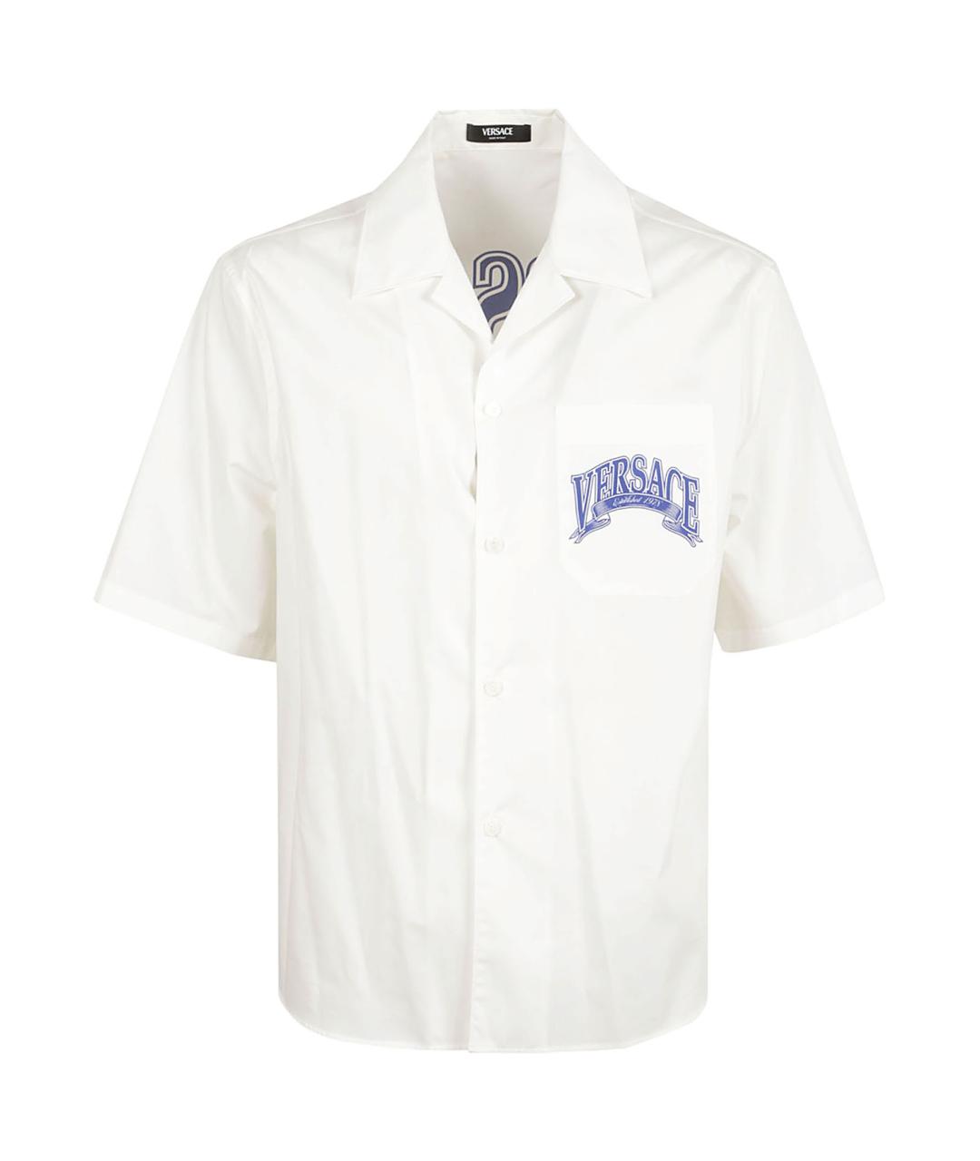 VERSACE Белая хлопковая кэжуал рубашка, фото 1