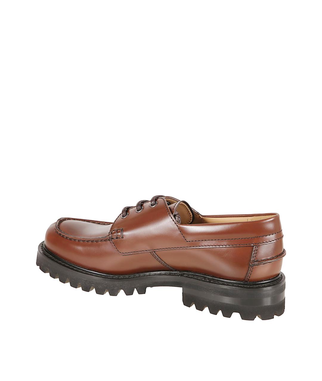 CHURCH'S Коричневые кожаные низкие ботинки, фото 3