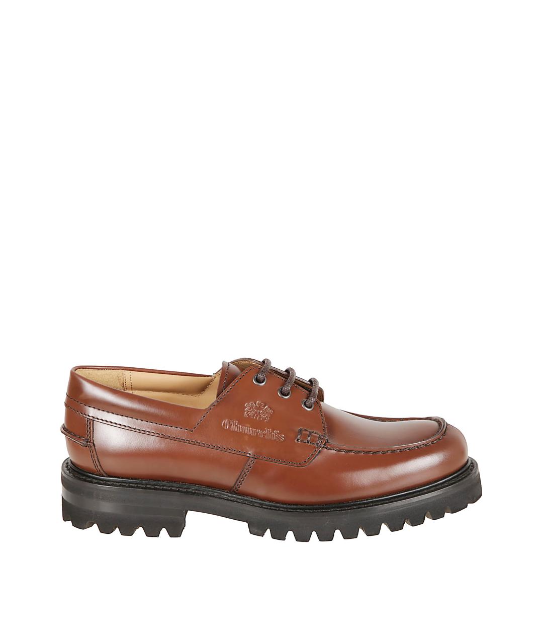 CHURCH'S Коричневые кожаные низкие ботинки, фото 1