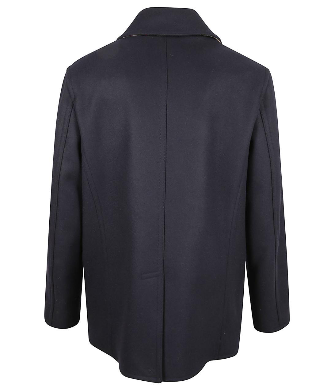 BURBERRY Темно-синее шерстяное пальто, фото 3