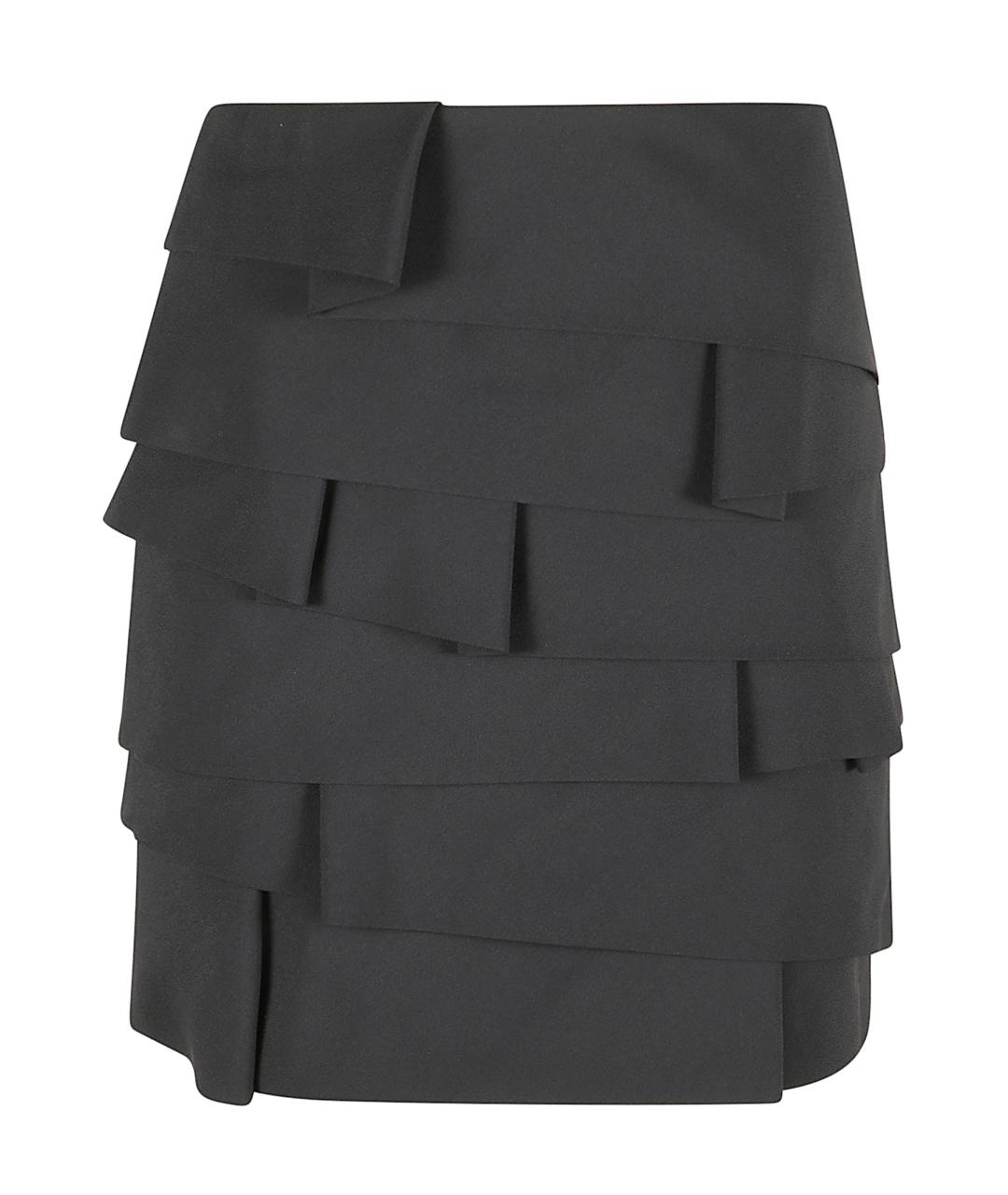 VERSACE Черная ацетатная юбка мини, фото 1