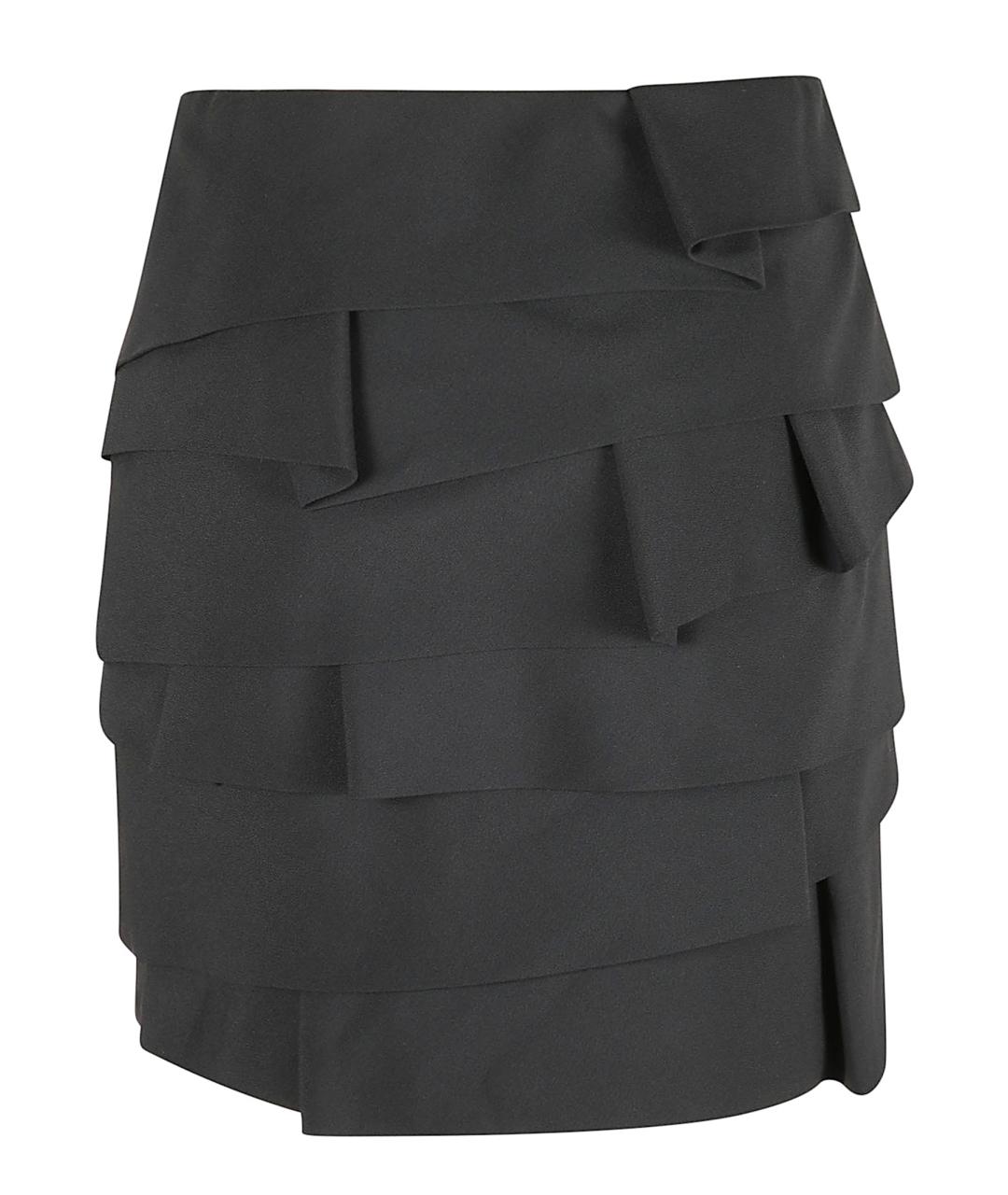 VERSACE Черная ацетатная юбка мини, фото 3