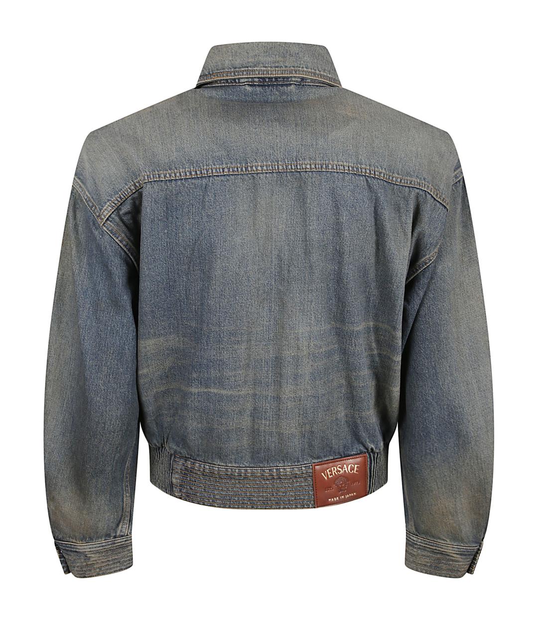 VERSACE Синяя хлопковая куртка, фото 3