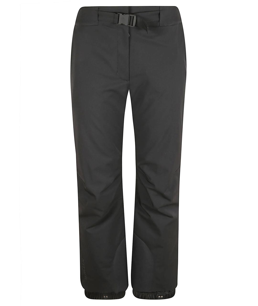 MONCLER GRENOBLE Черные полиамидовые прямые брюки, фото 1