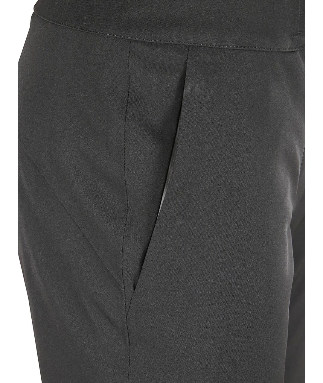 MONCLER GRENOBLE Черные полиамидовые прямые брюки, фото 2