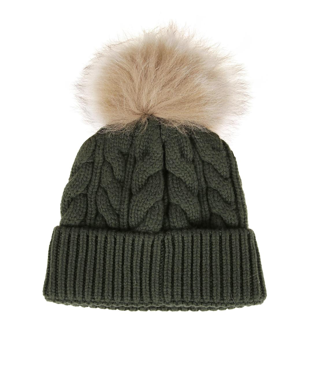 MONCLER GRENOBLE Зеленая кашемировая шапка, фото 2