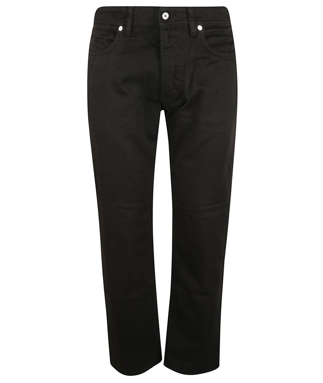STONE ISLAND Черные хлопковые прямые джинсы, фото 1