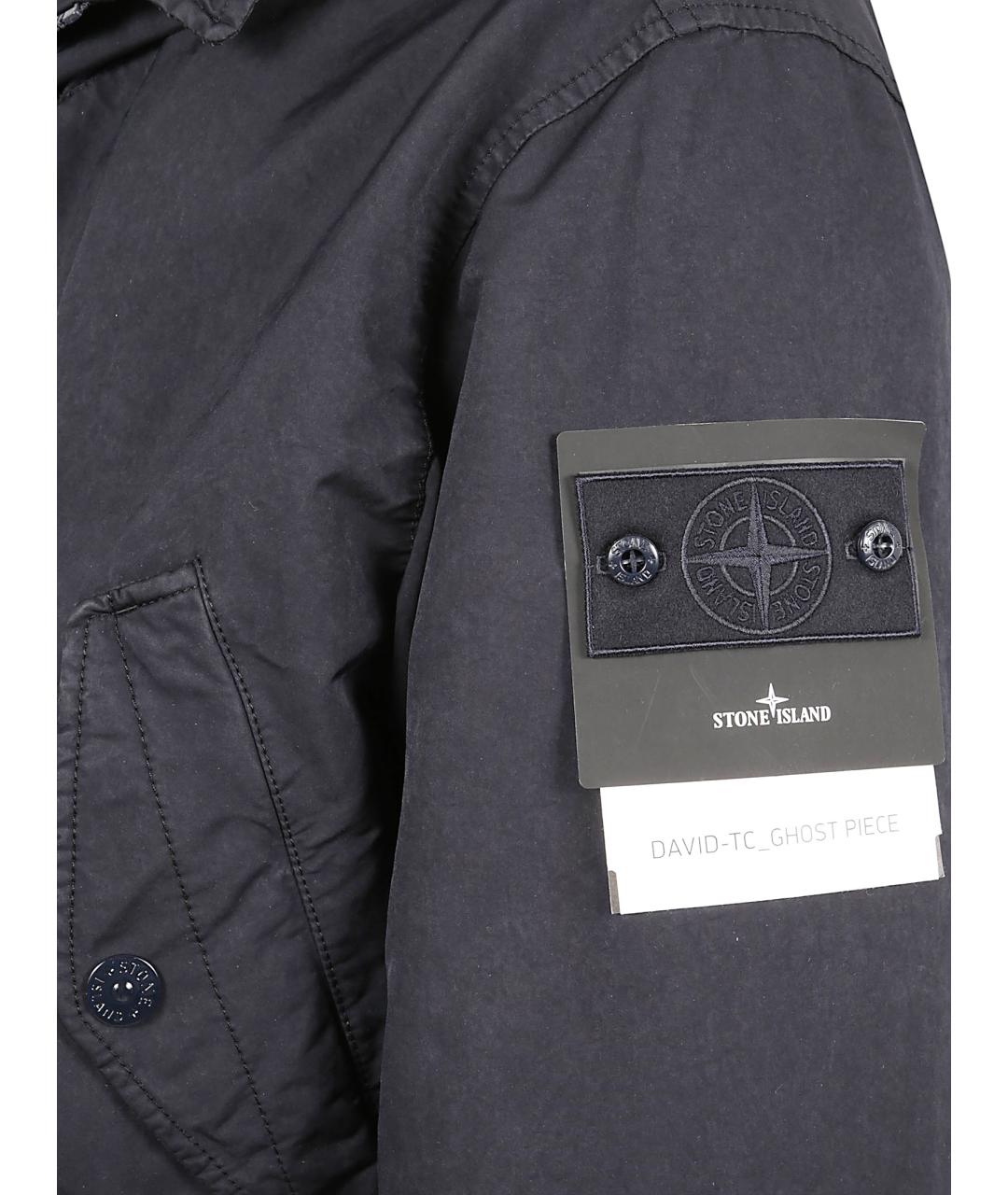 STONE ISLAND Темно-синяя полиэстеровая парка, фото 2