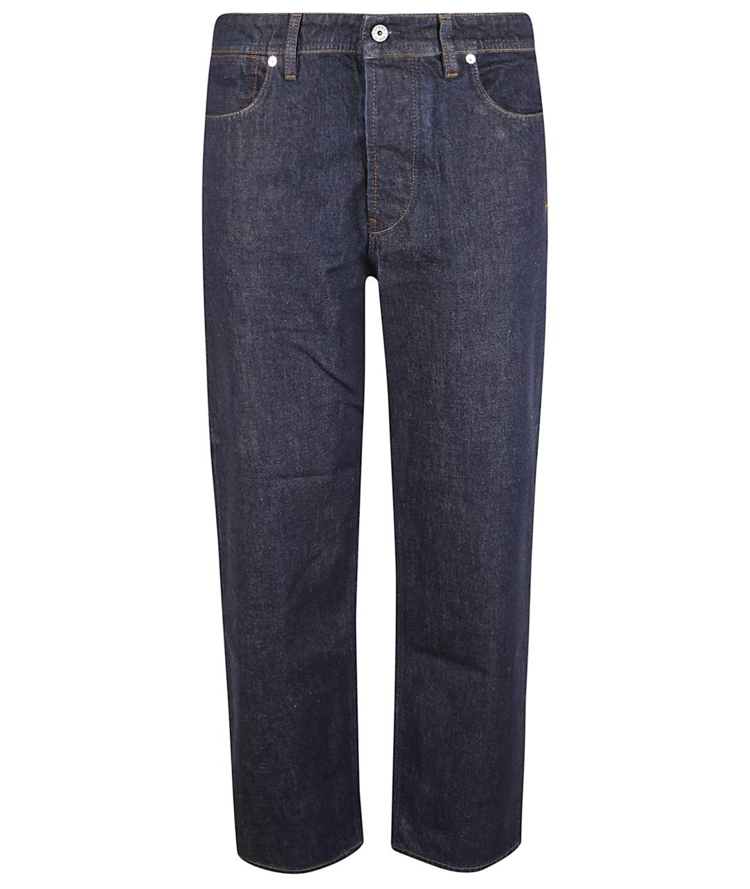 STONE ISLAND Синие хлопковые прямые джинсы, фото 1