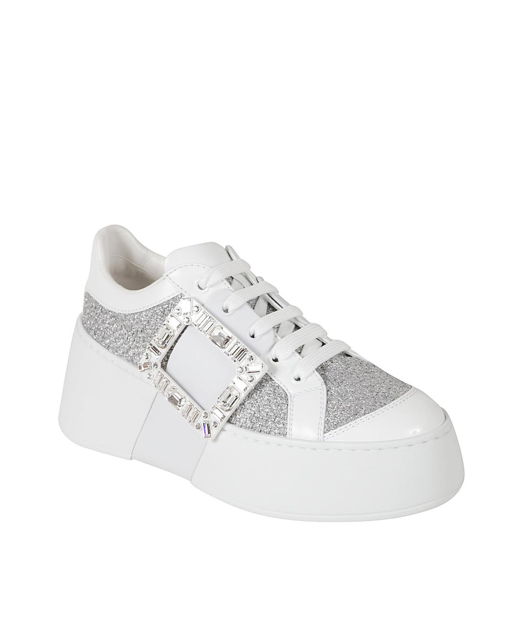 ROGER VIVIER Белые текстильные кеды, фото 2