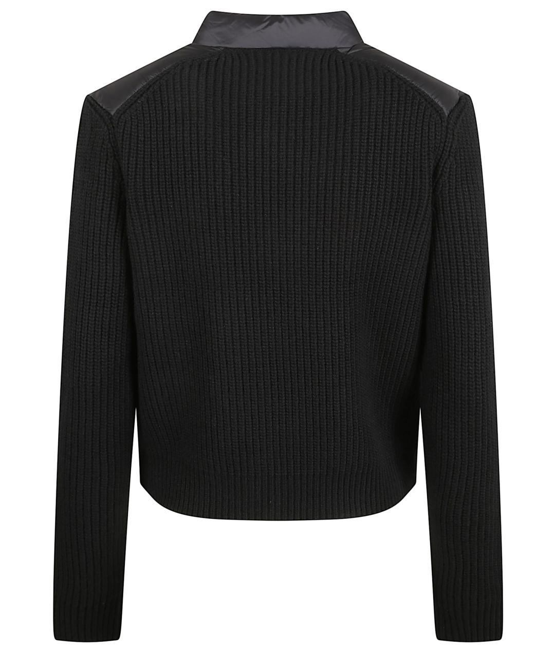 MONCLER Черный шерстяной кардиган, фото 3