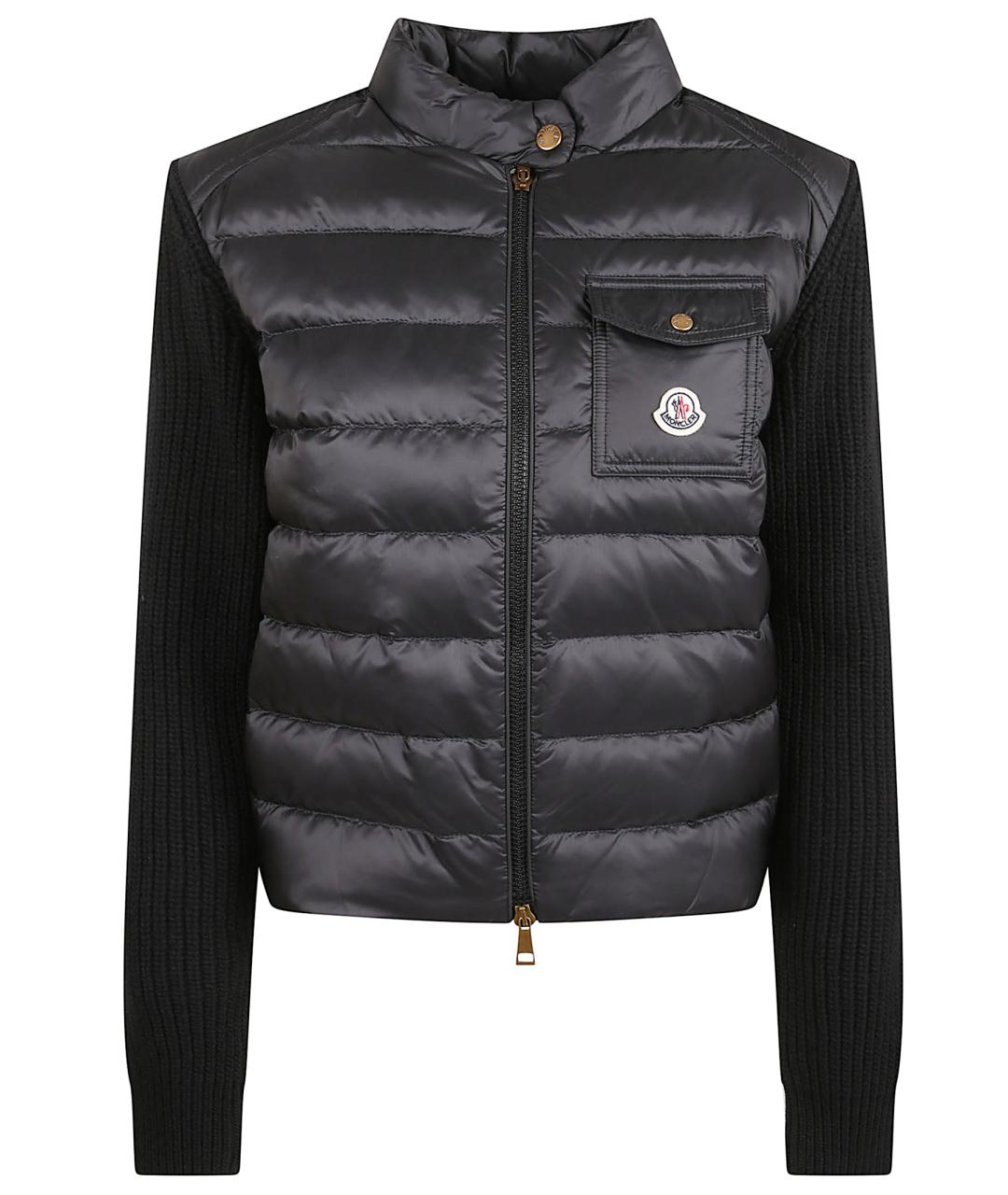 MONCLER Черный шерстяной кардиган, фото 1