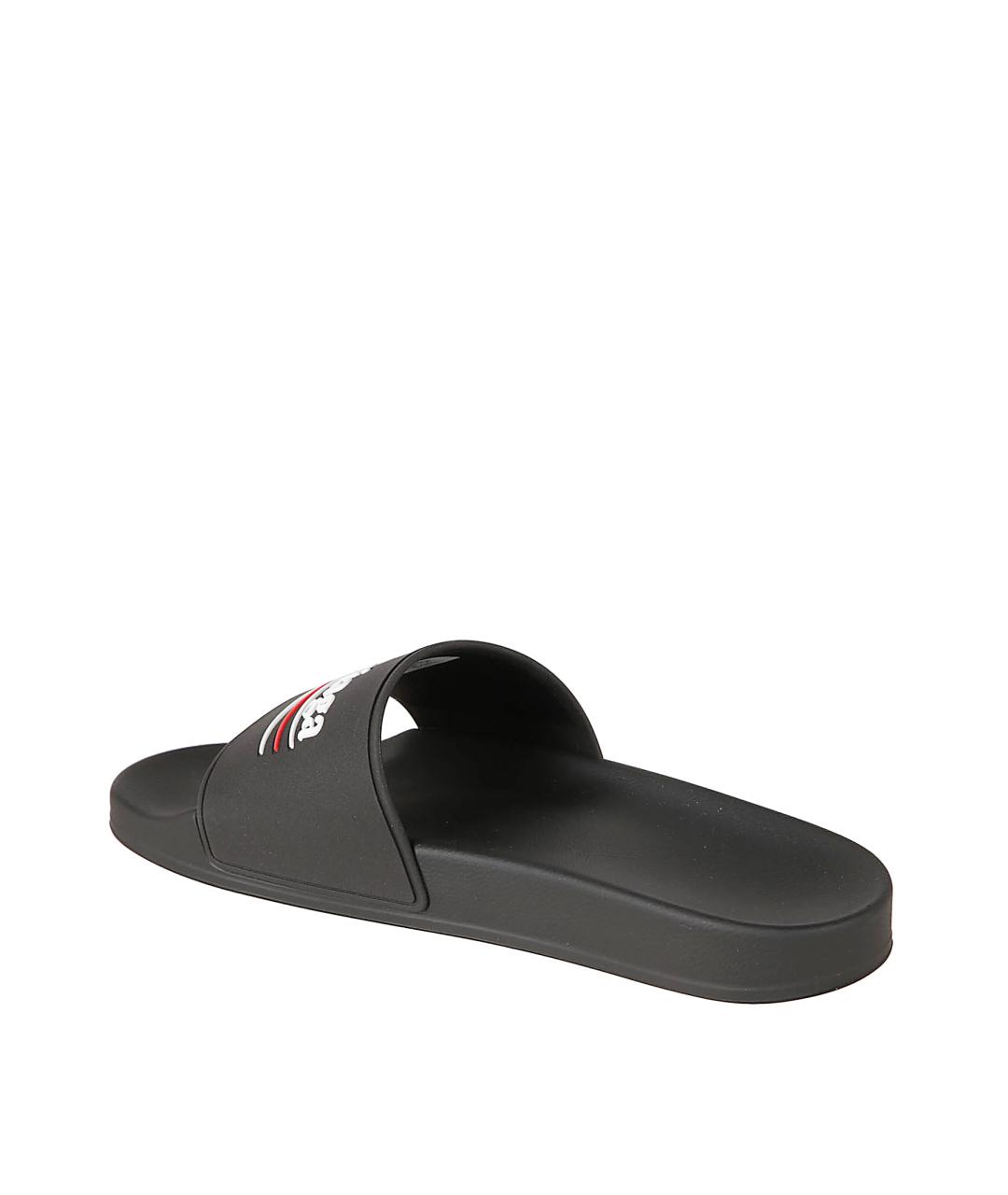 BALENCIAGA Черные резиновые шлепанцы, фото 3