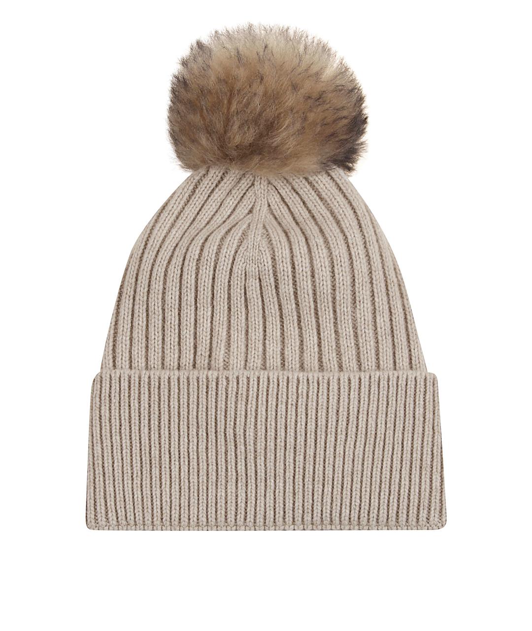 MONCLER GRENOBLE Бежевая кашемировая шапка, фото 2