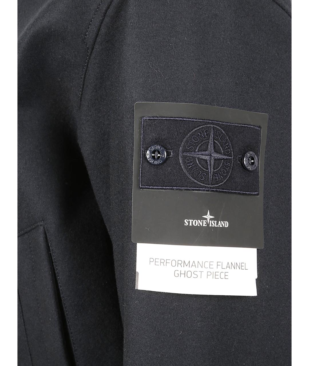 STONE ISLAND Темно-синяя полиуретановая куртка, фото 2