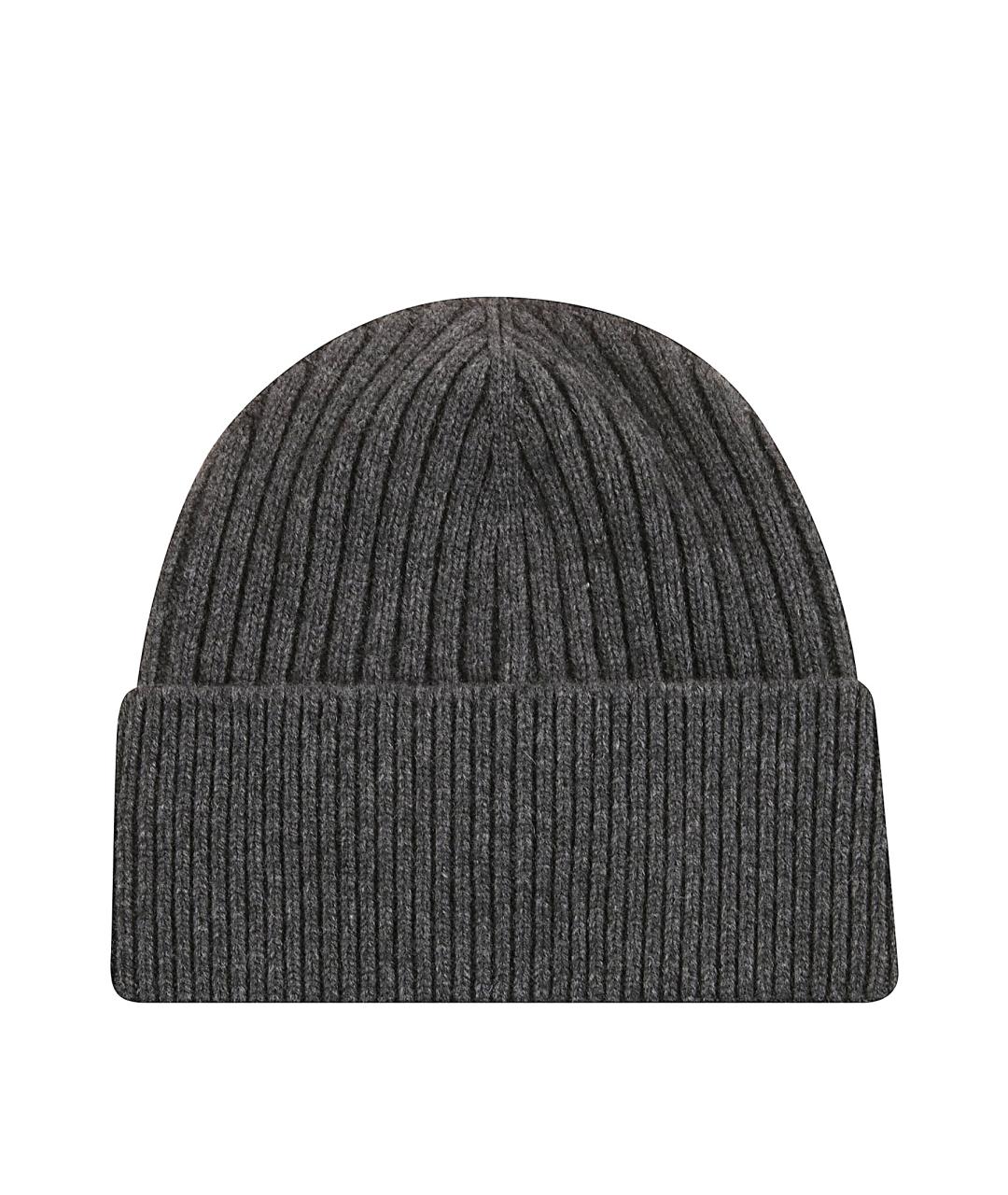 MONCLER GRENOBLE Серая кашемировая шапка, фото 2