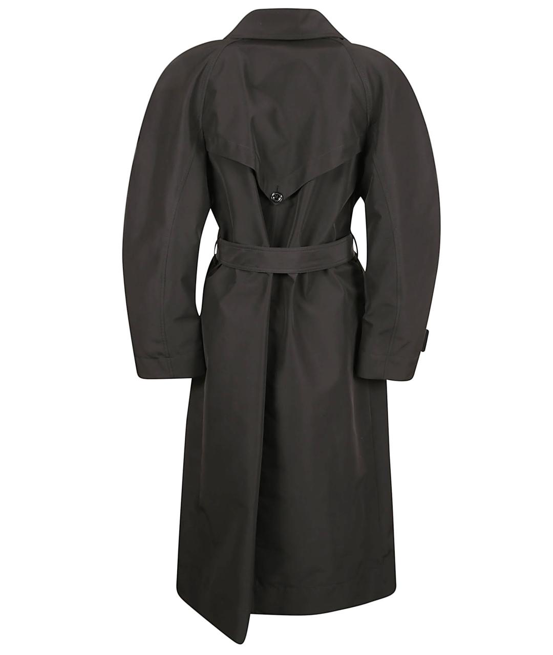 MONCLER Черный полиэстеровый тренч/плащ, фото 3