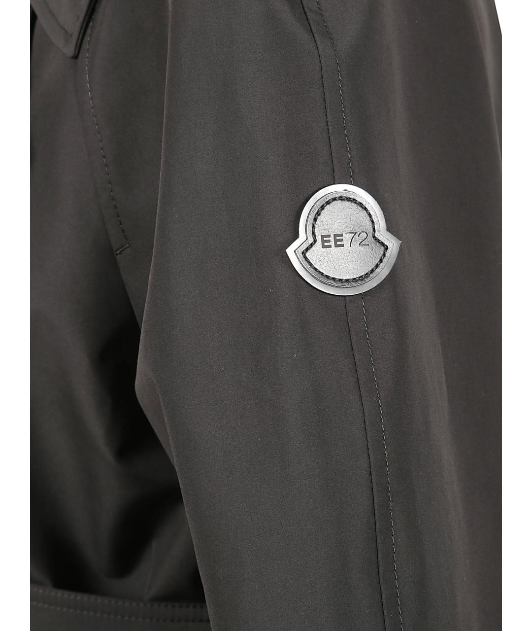 MONCLER Черный полиэстеровый тренч/плащ, фото 2