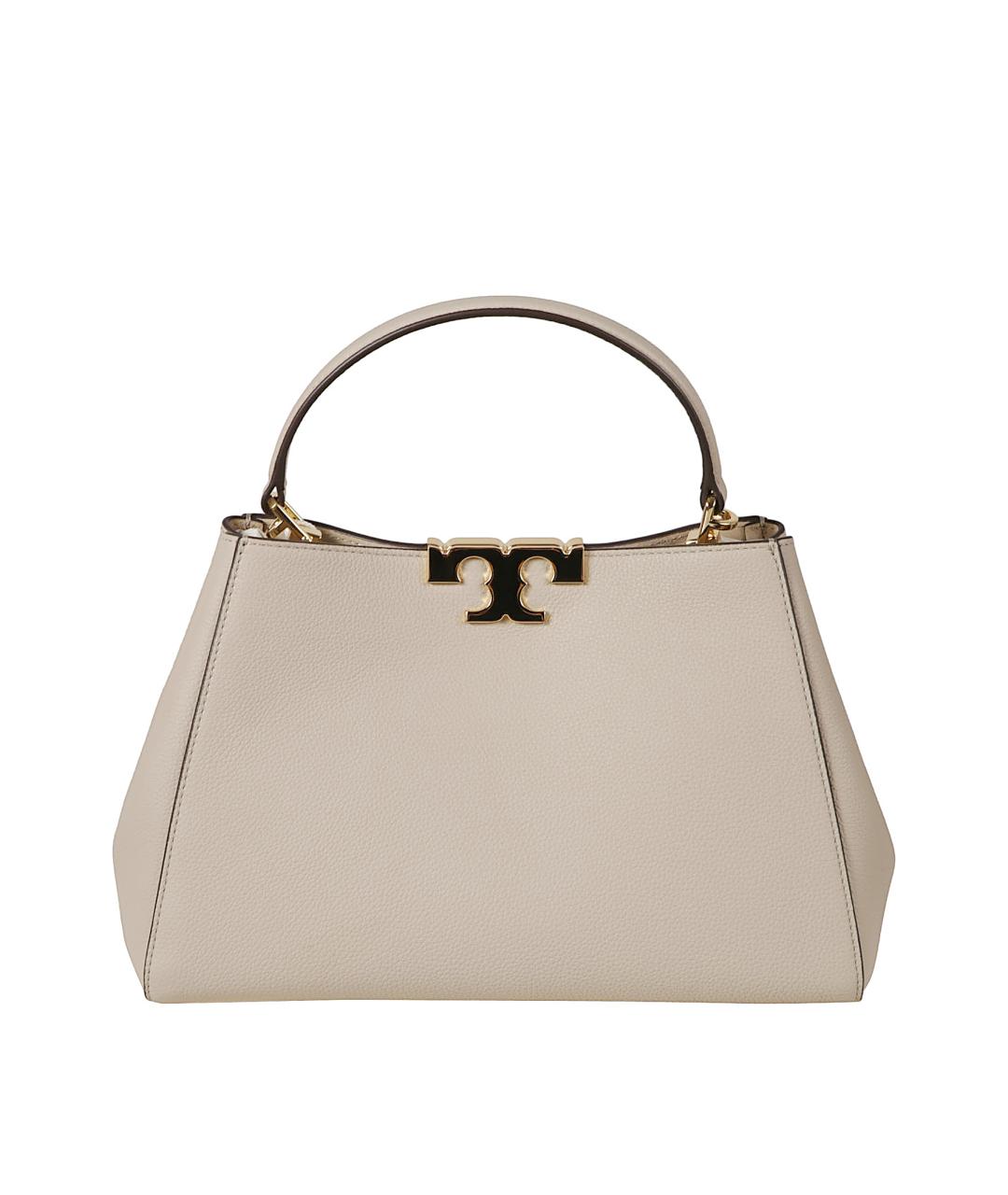 TORY BURCH Белая кожаная сумка тоут, фото 2