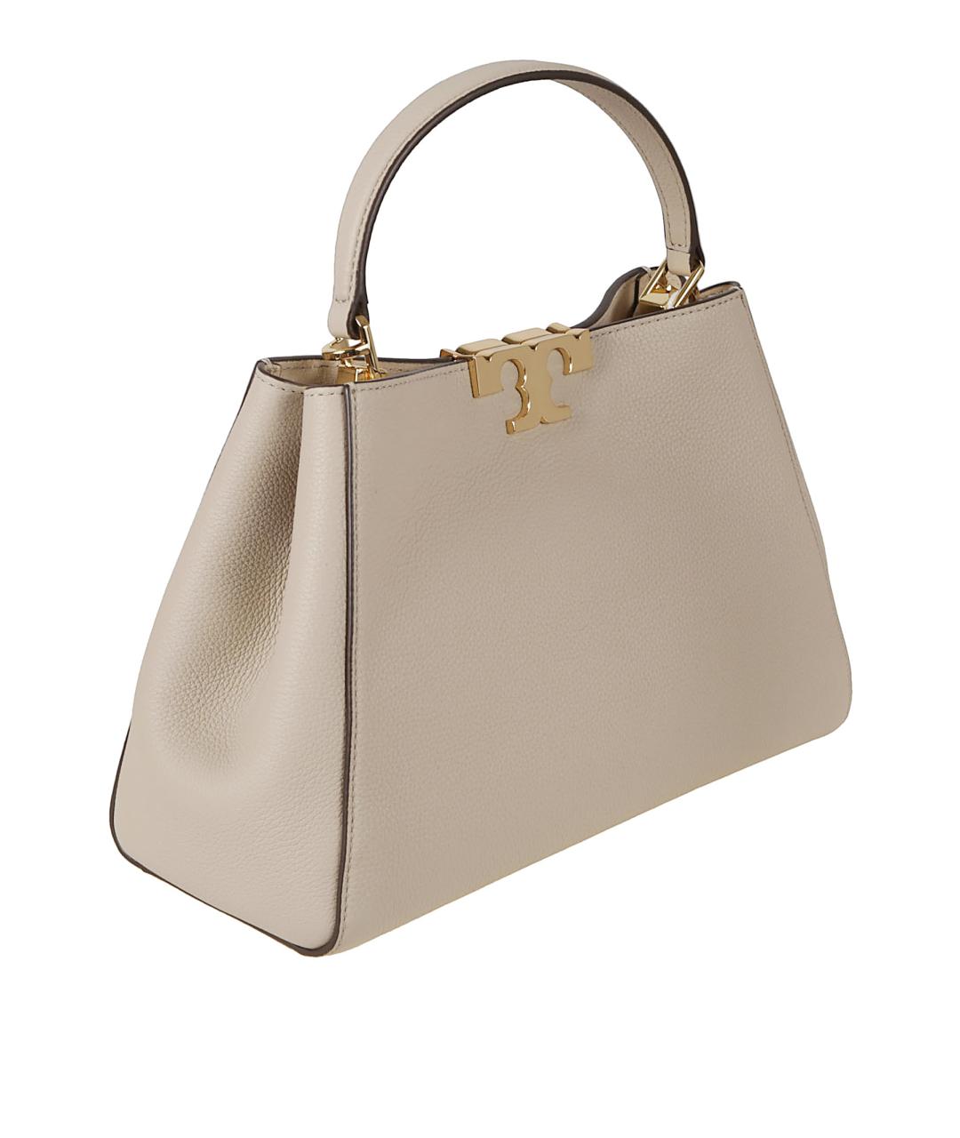 TORY BURCH Белая кожаная сумка тоут, фото 3