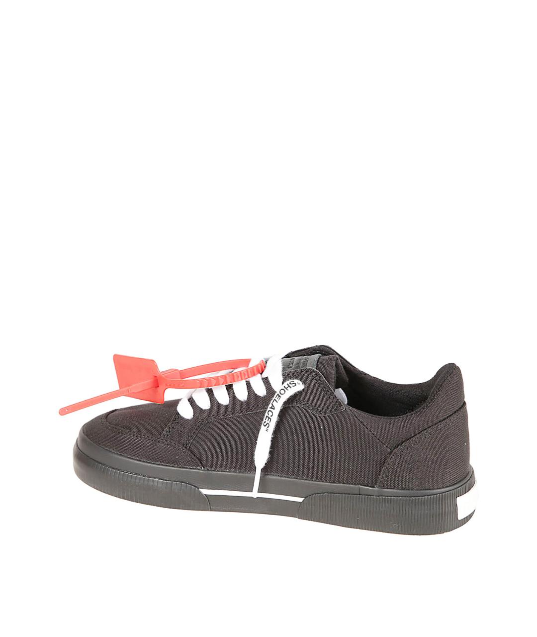 OFF-WHITE Черные текстильные низкие кроссовки / кеды, фото 3