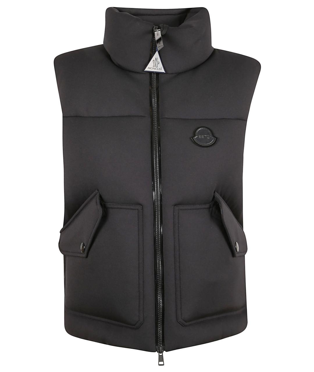 MONCLER Черный полиамидовый жилет, фото 1