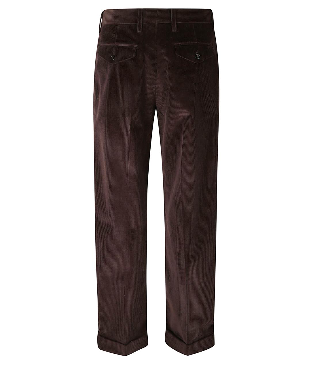 BURBERRY Коричневые хлопковые повседневные брюки, фото 3