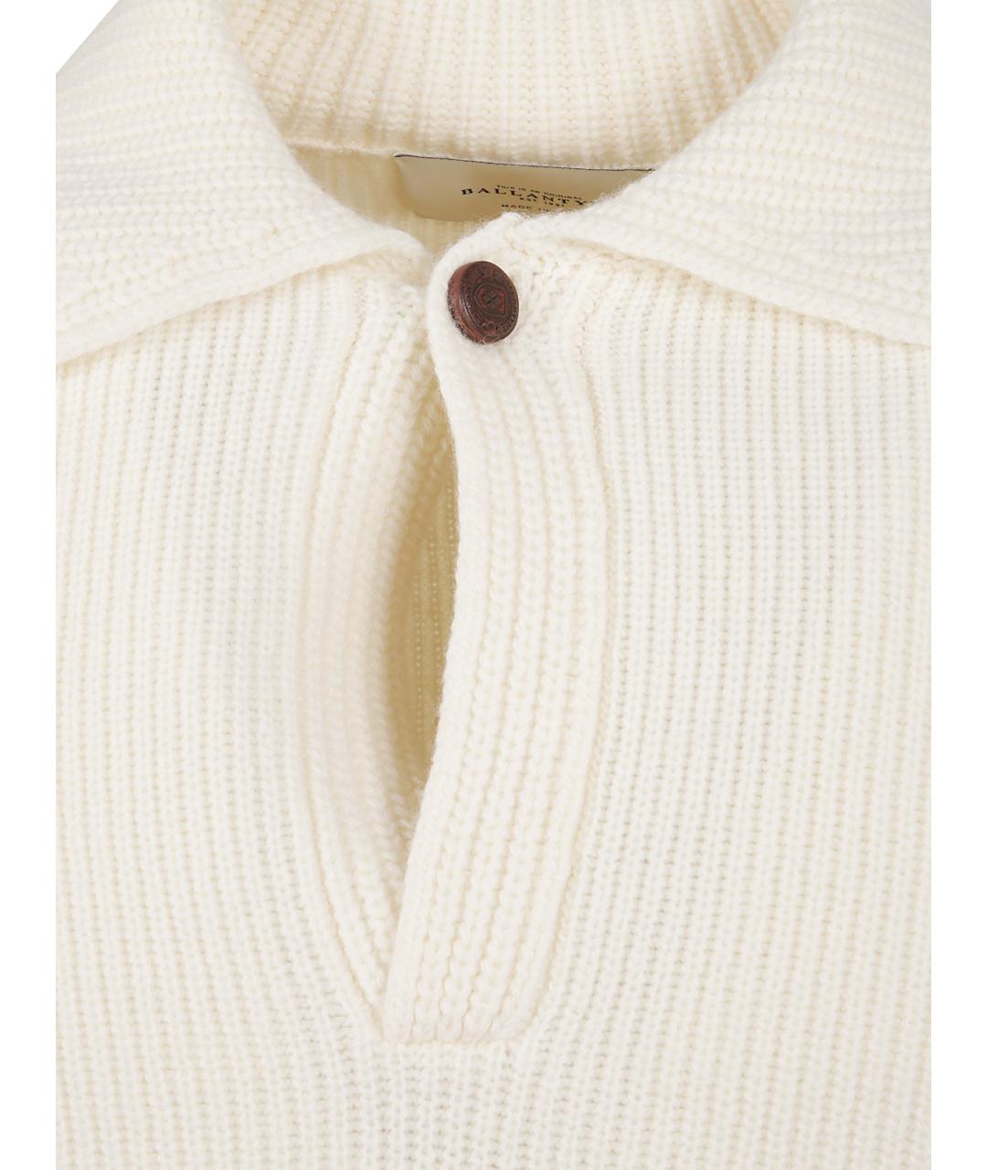 BALLANTYNE Белый шерстяной джемпер / свитер, фото 2