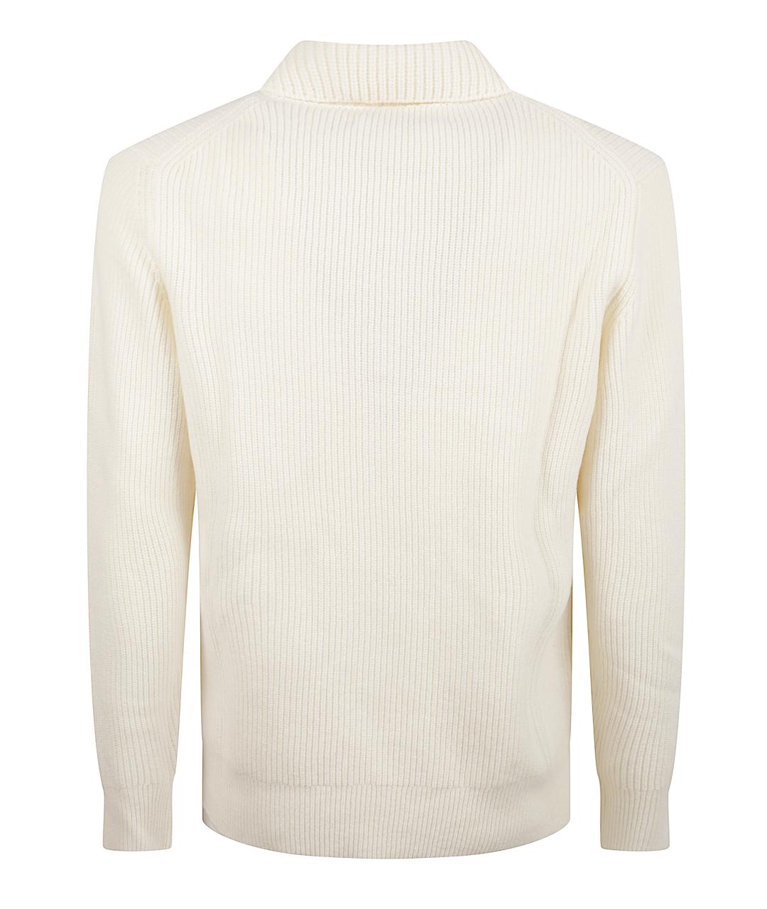 BALLANTYNE Белый шерстяной джемпер / свитер, фото 3