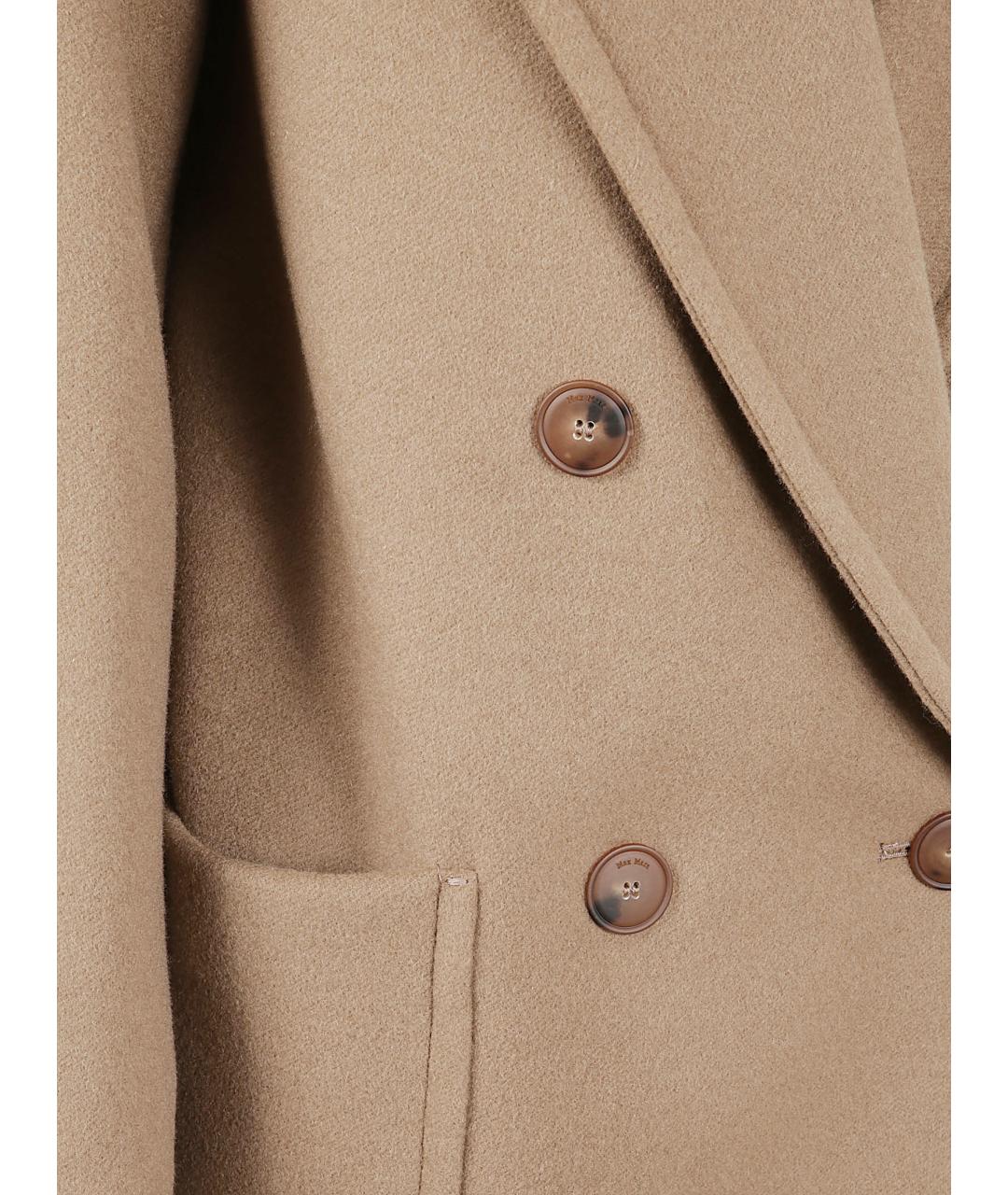 MAX MARA Бежевое шерстяное пальто, фото 2