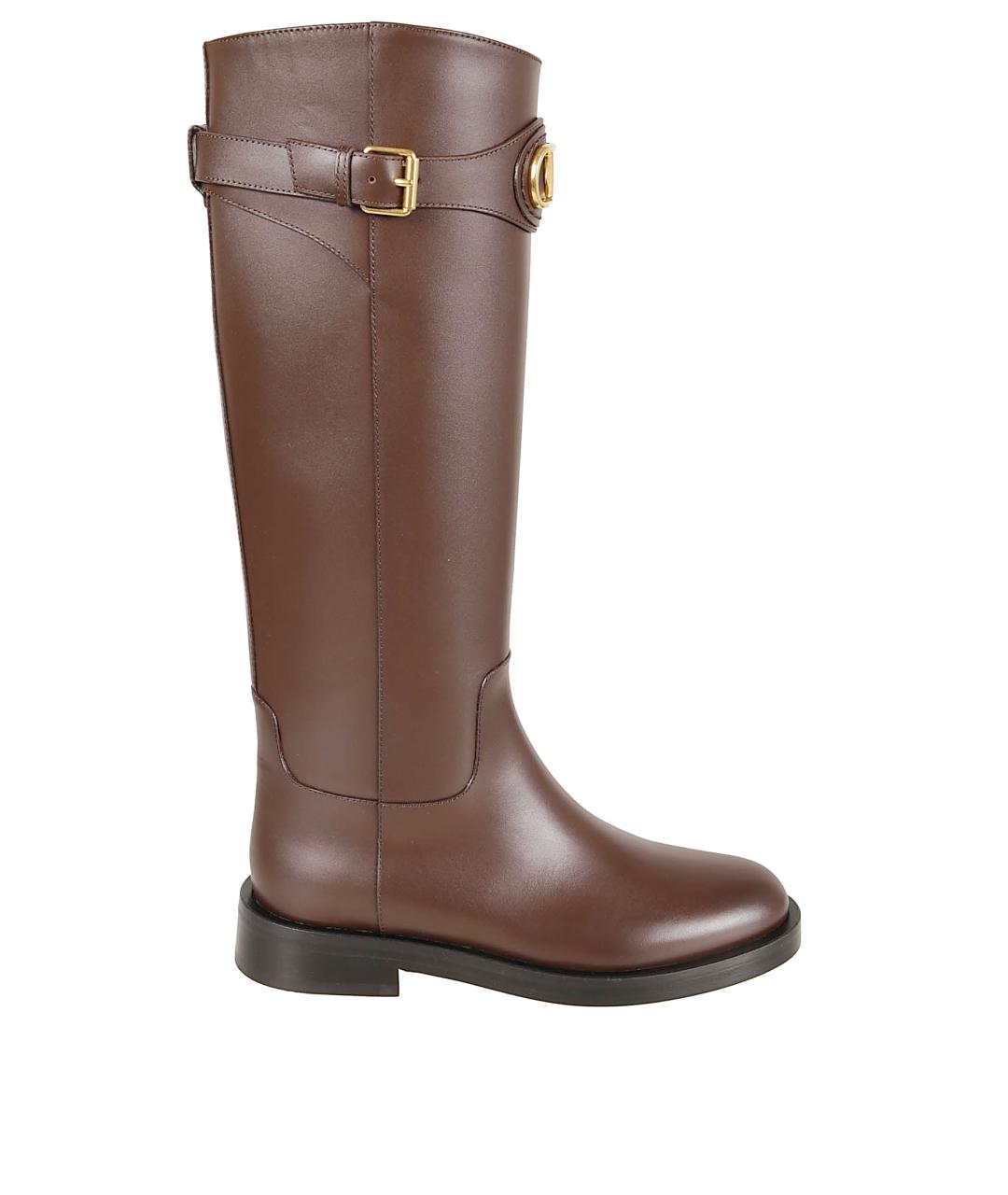 VALENTINO Коричневые кожаные сапоги, фото 1