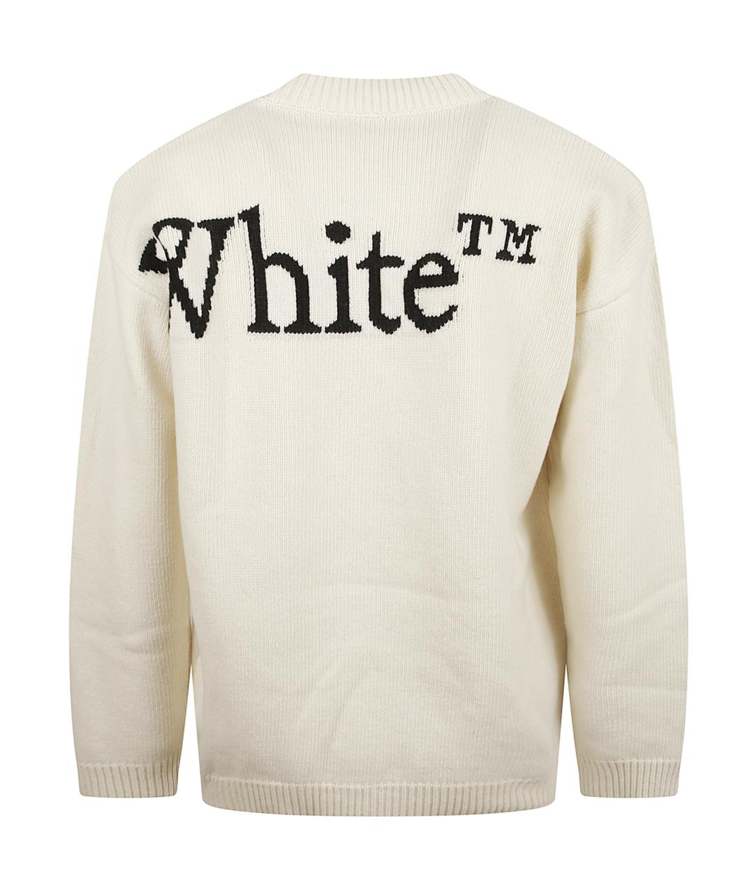 OFF-WHITE Бежевый хлопковый джемпер / свитер, фото 2