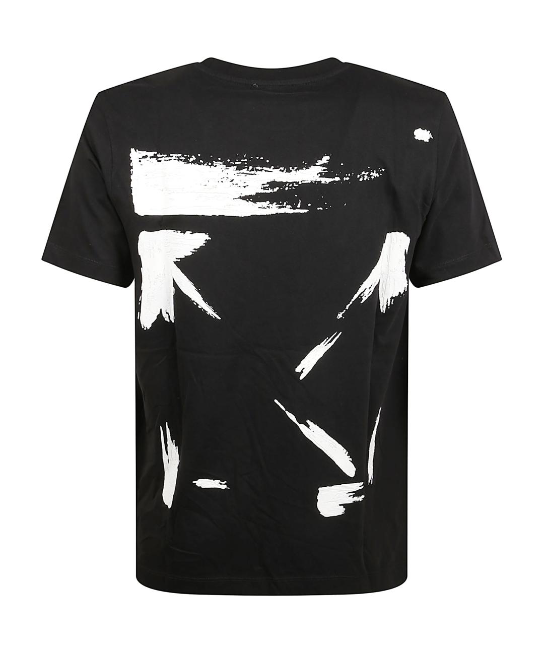 OFF-WHITE Черная хлопковая футболка, фото 3