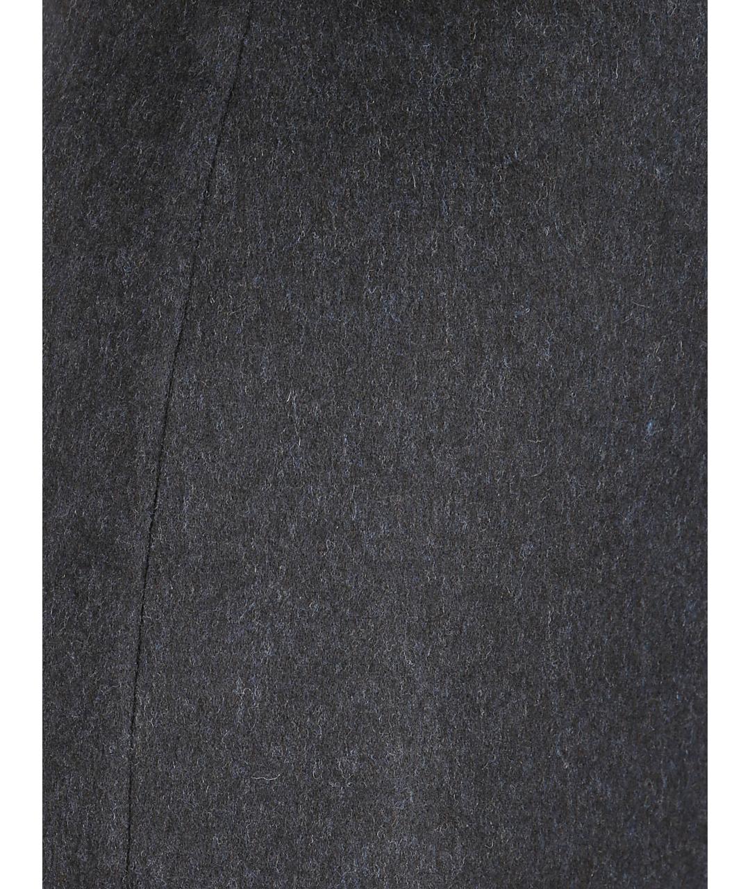 BRUNELLO CUCINELLI Антрацитовая шерстяная юбка миди, фото 2