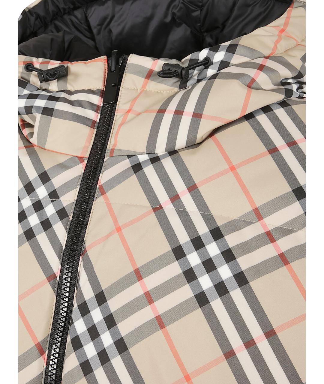 BURBERRY Бежевый полиэстеровый пуховик, фото 2