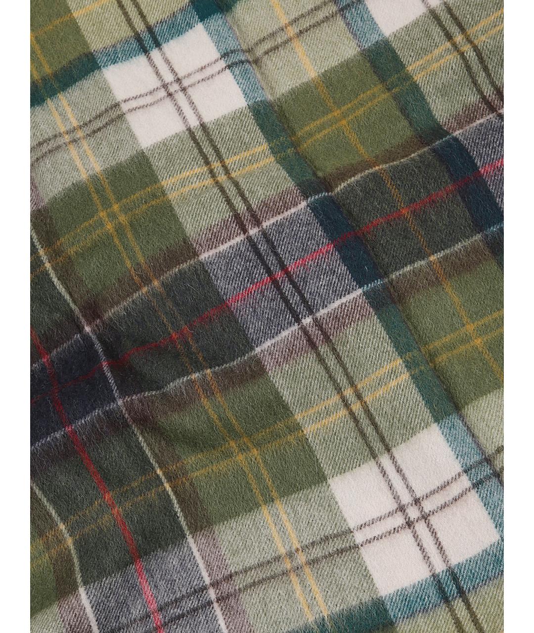 BARBOUR Зеленый шерстяной шарф, фото 2