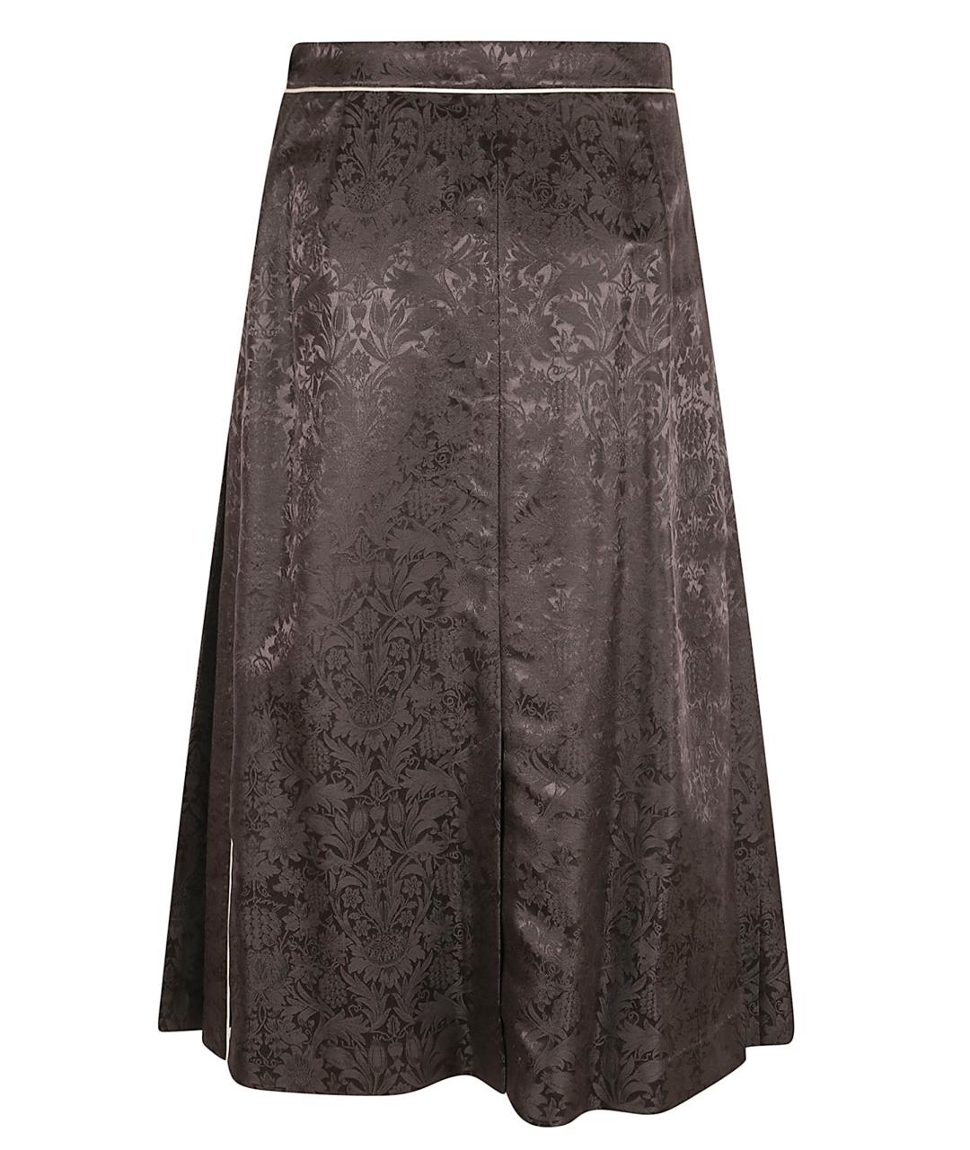 BURBERRY Коричневая вискозная юбка миди, фото 3