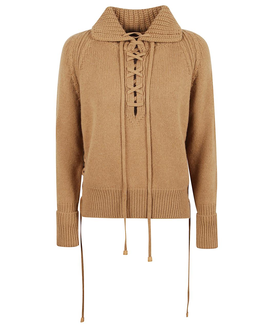 ERMANNO SCERVINO Горчичный кашемировый джемпер / свитер, фото 1