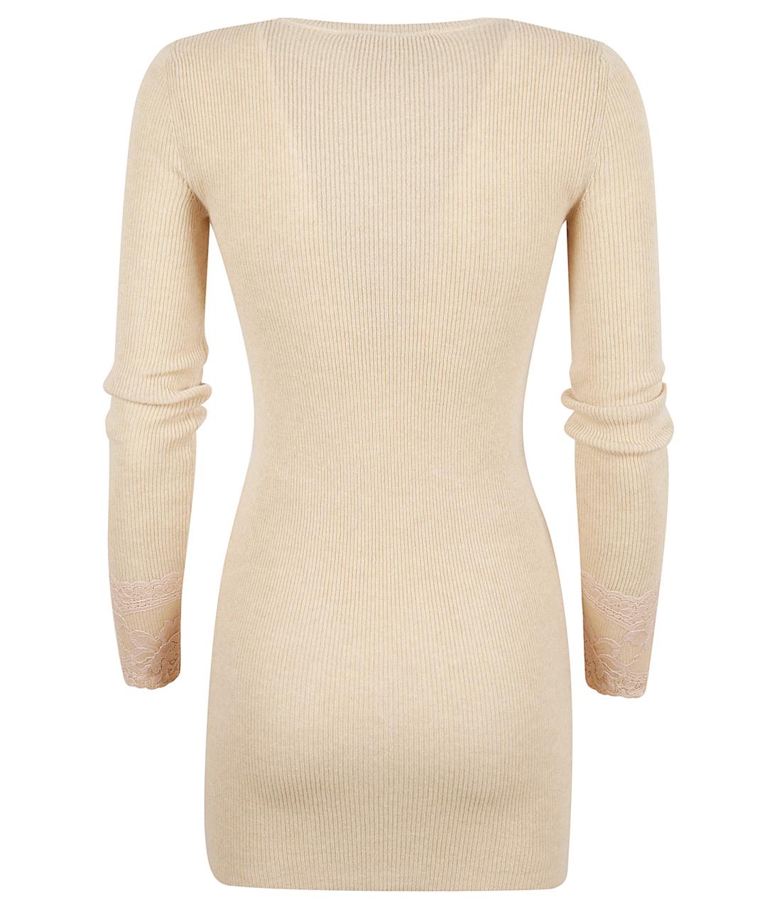 VALENTINO Бежевый кашемировый джемпер / свитер, фото 3