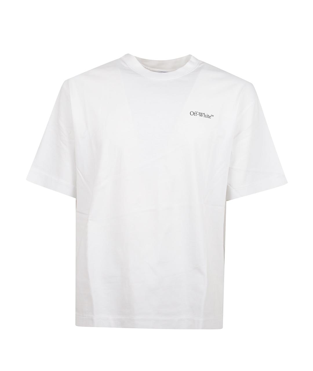 OFF-WHITE Белая хлопковая футболка, фото 1