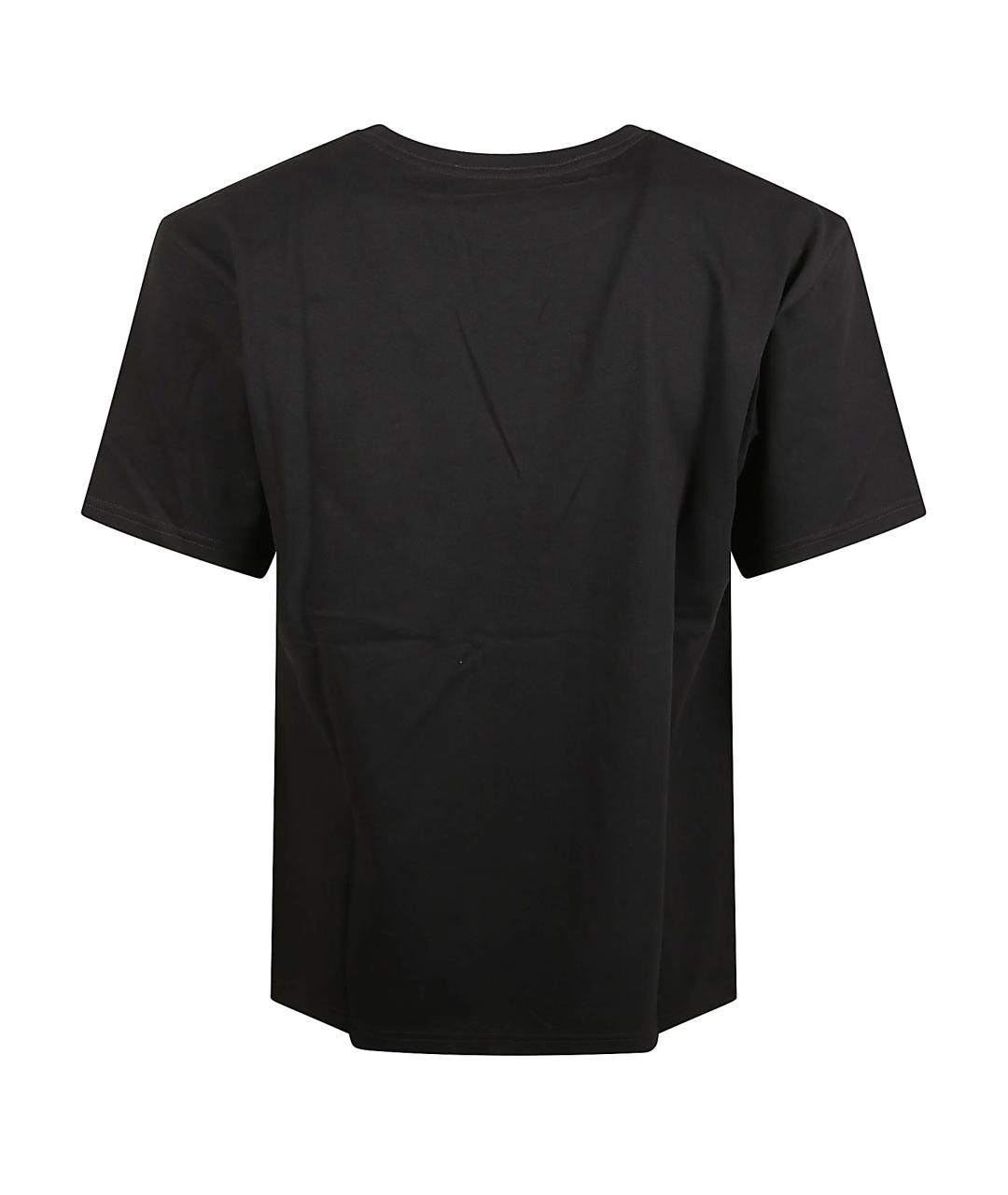 VALENTINO Черная хлопковая футболка, фото 3