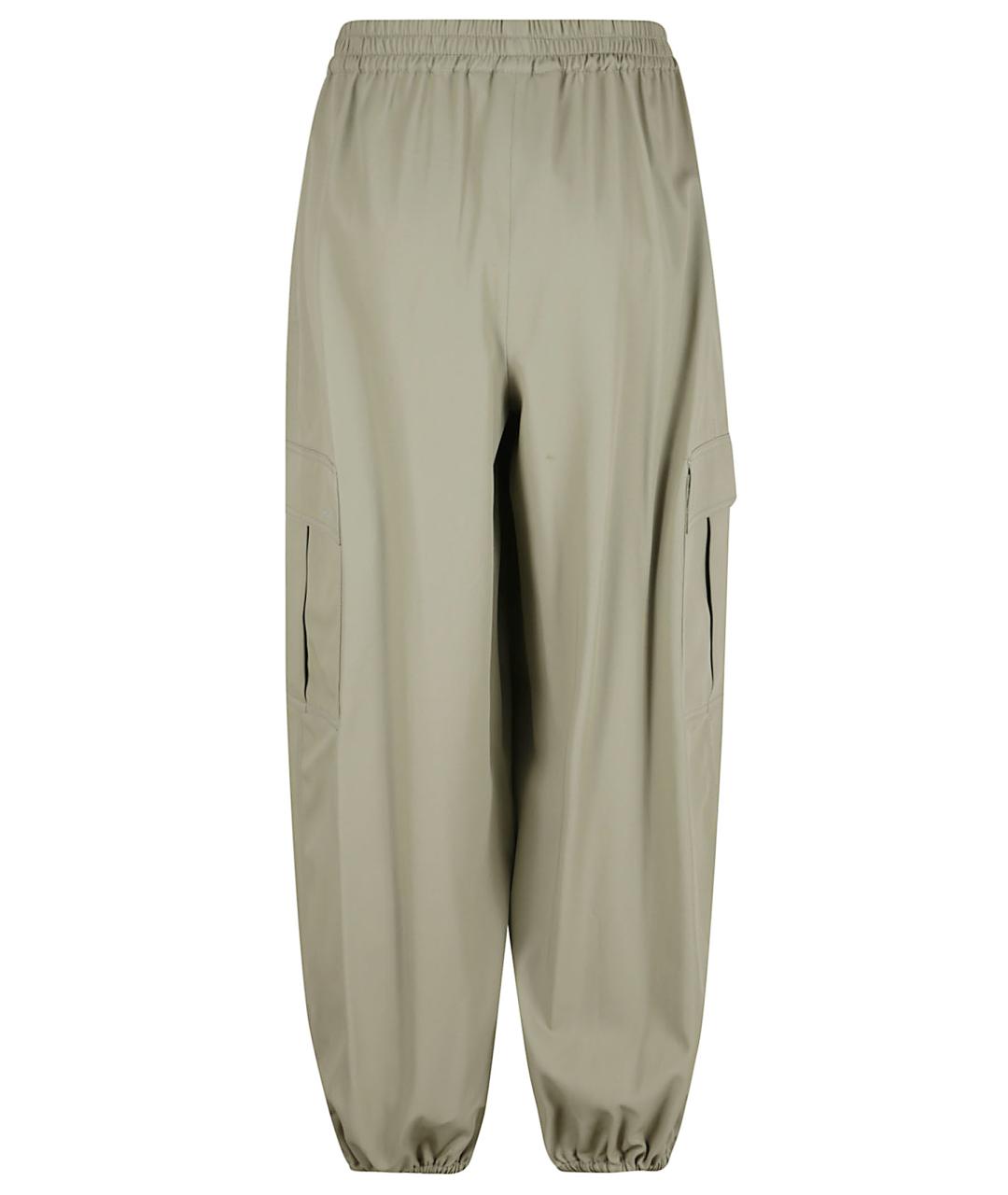 MAX MARA Зеленые хлопковые прямые брюки, фото 3