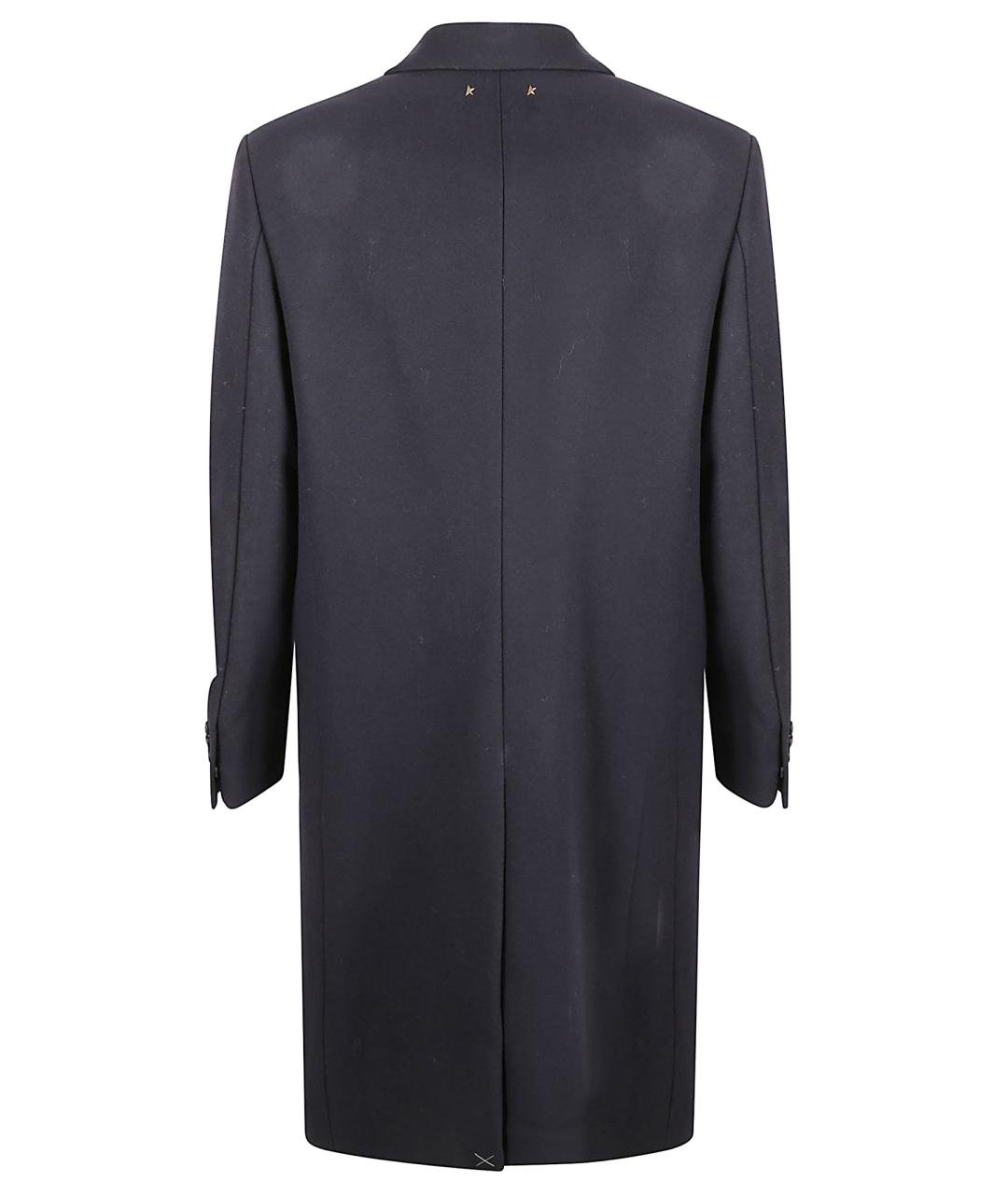 GOLDEN GOOSE DELUXE BRAND Темно-синее шерстяное пальто, фото 3