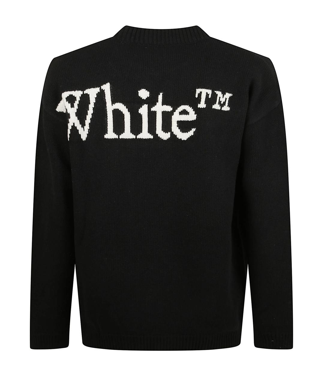 OFF-WHITE Черный хлопковый джемпер / свитер, фото 2