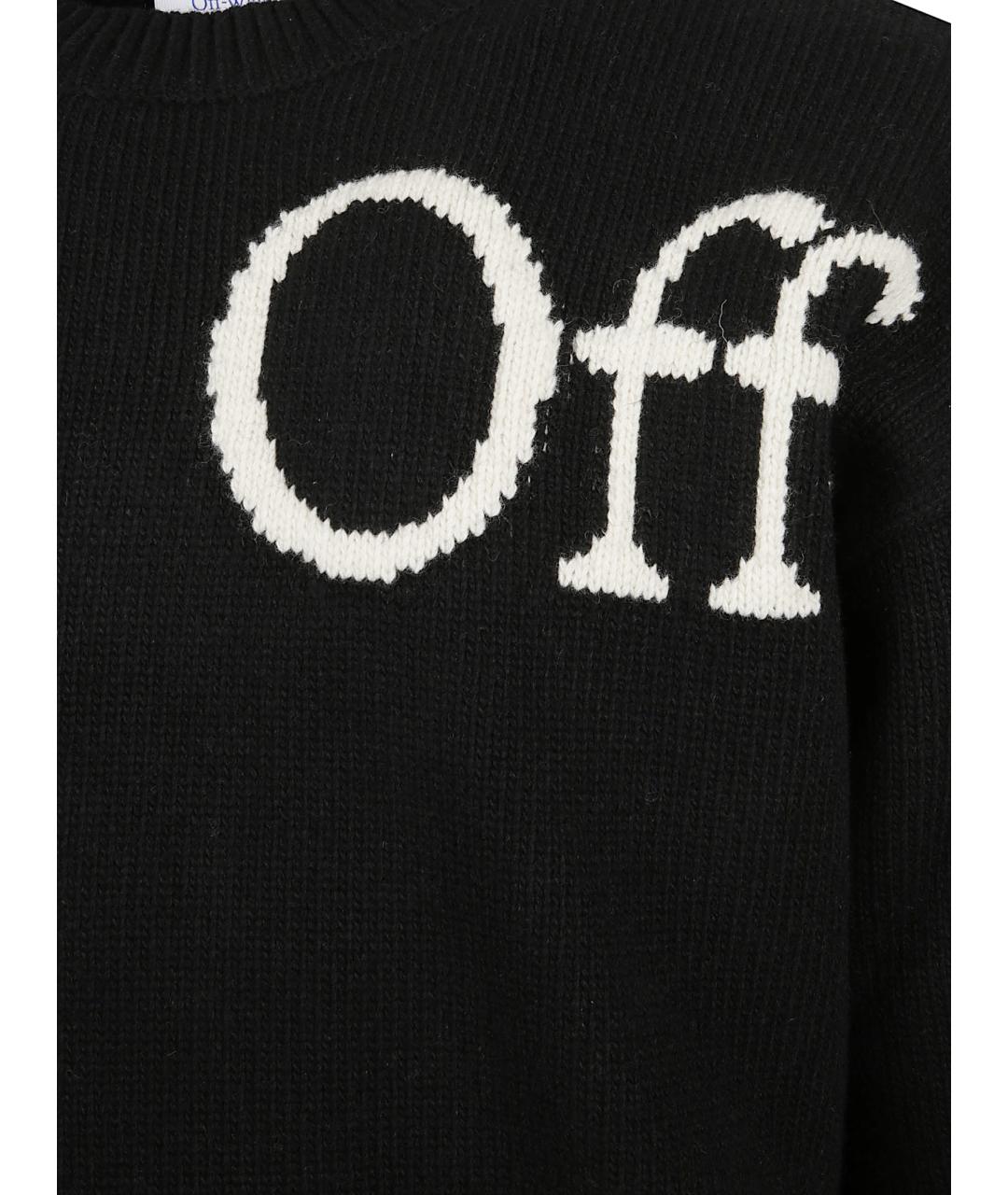 OFF-WHITE Черный хлопковый джемпер / свитер, фото 3