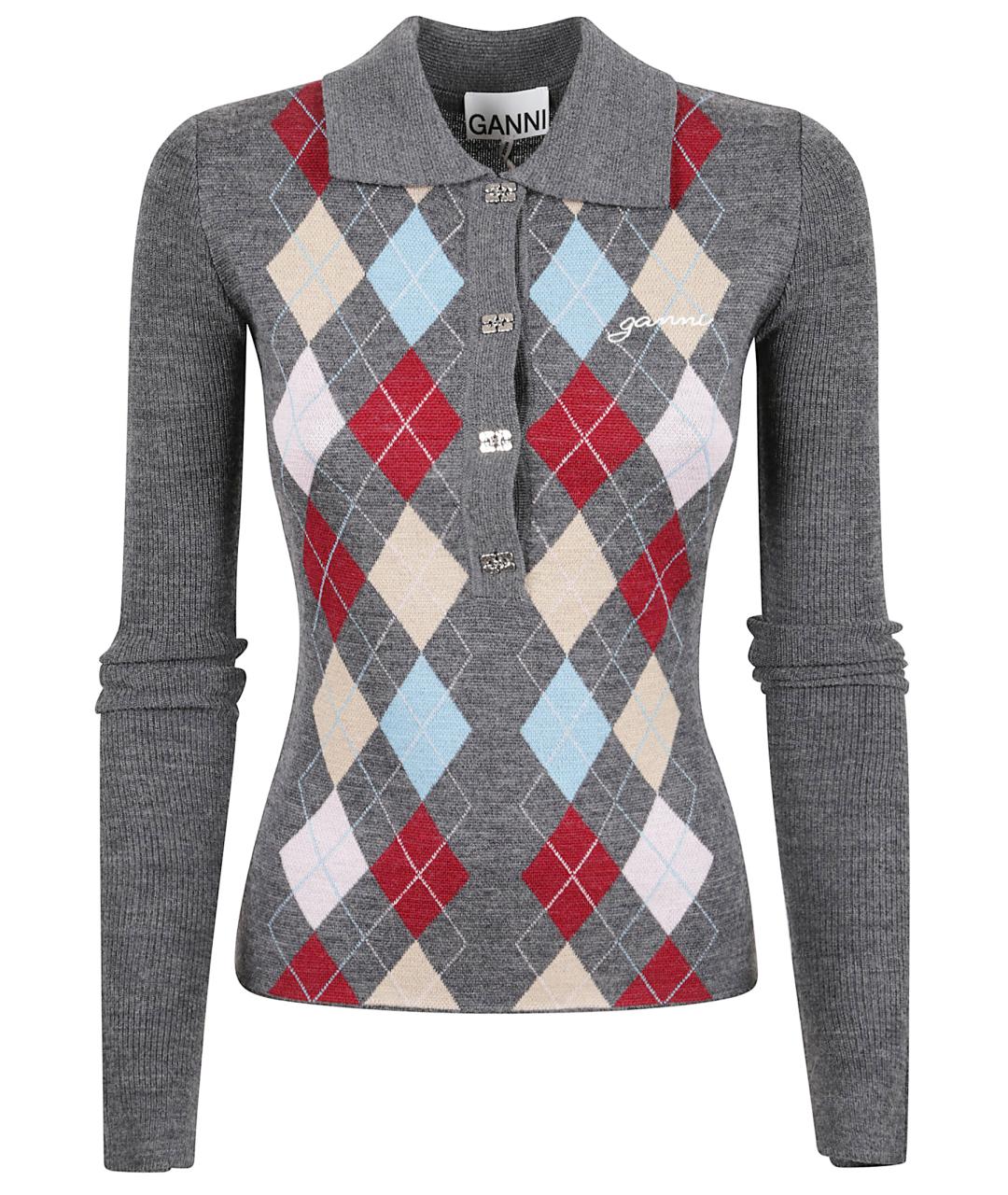 GANNI Мульти шерстяная водолазка, фото 1