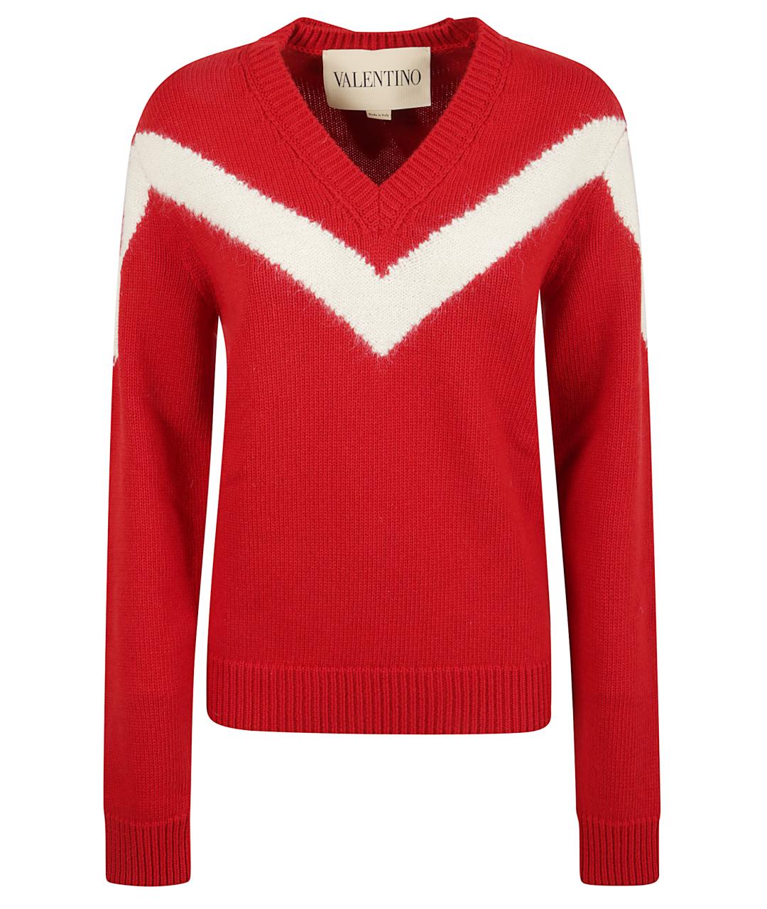 VALENTINO Красный шерстяной джемпер / свитер, фото 1