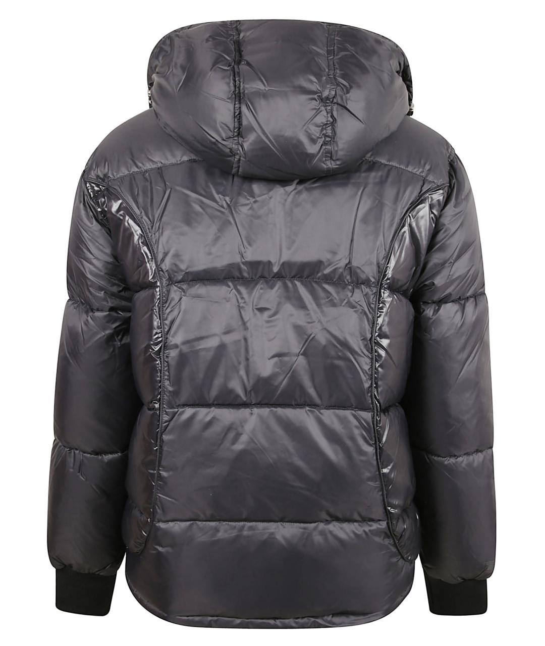 PHILIPP PLEIN Черный полиамидовый пуховик, фото 3