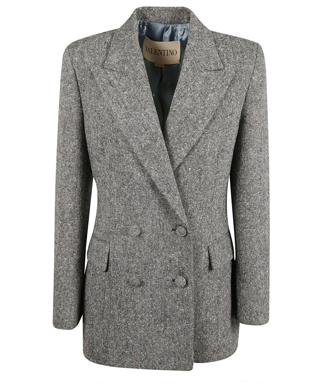VALENTINO Серый шерстяной жакет/пиджак, фото 1