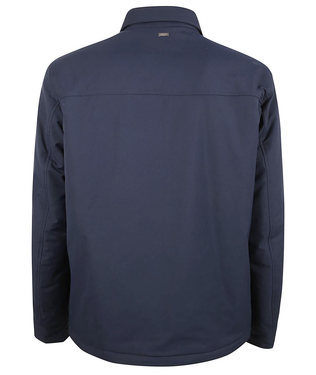 HERNO Темно-синяя полиэстеровая куртка, фото 3